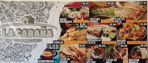 la cabaña rodríguez menu